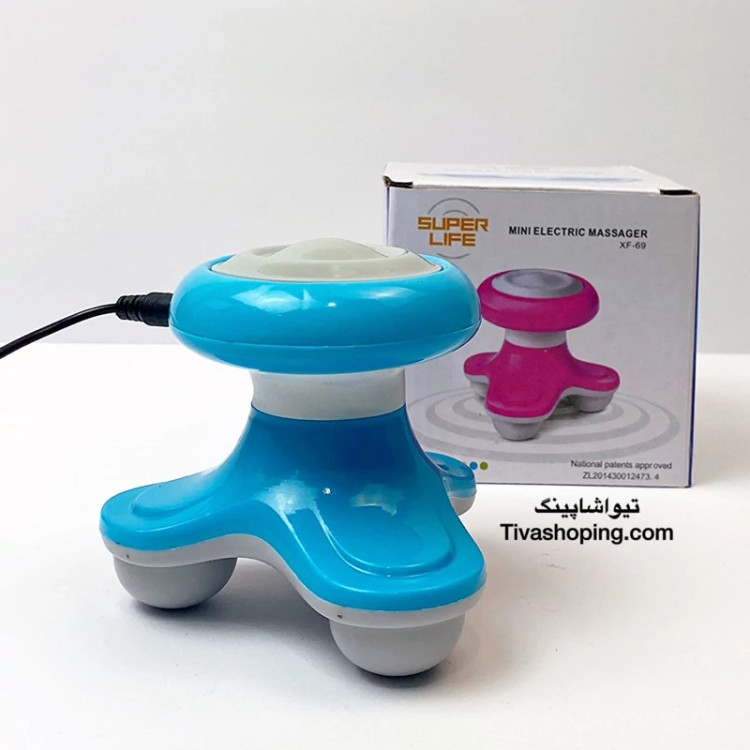 مینی ماساژور برقی سر و بدن سوپرلایف در 5رنگ مختلف ، آداپتور دار و باتری خور