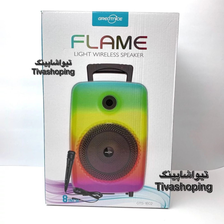 اسپیکر بلوتوثی قابل حمل میکروفون دار گریت نایس مدل GTS-1802