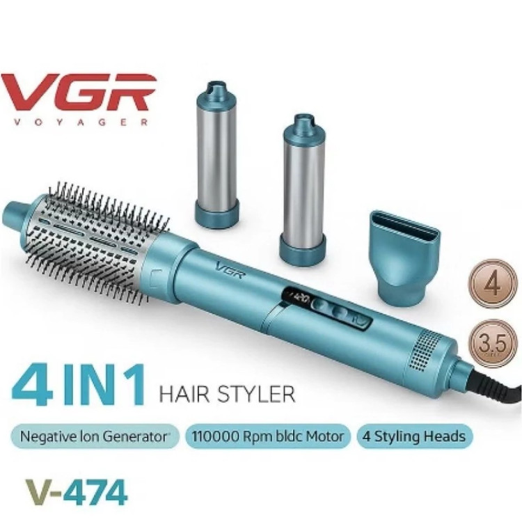 سشوار حرفه ای 4 در 1 وی جی آر مدل V-474